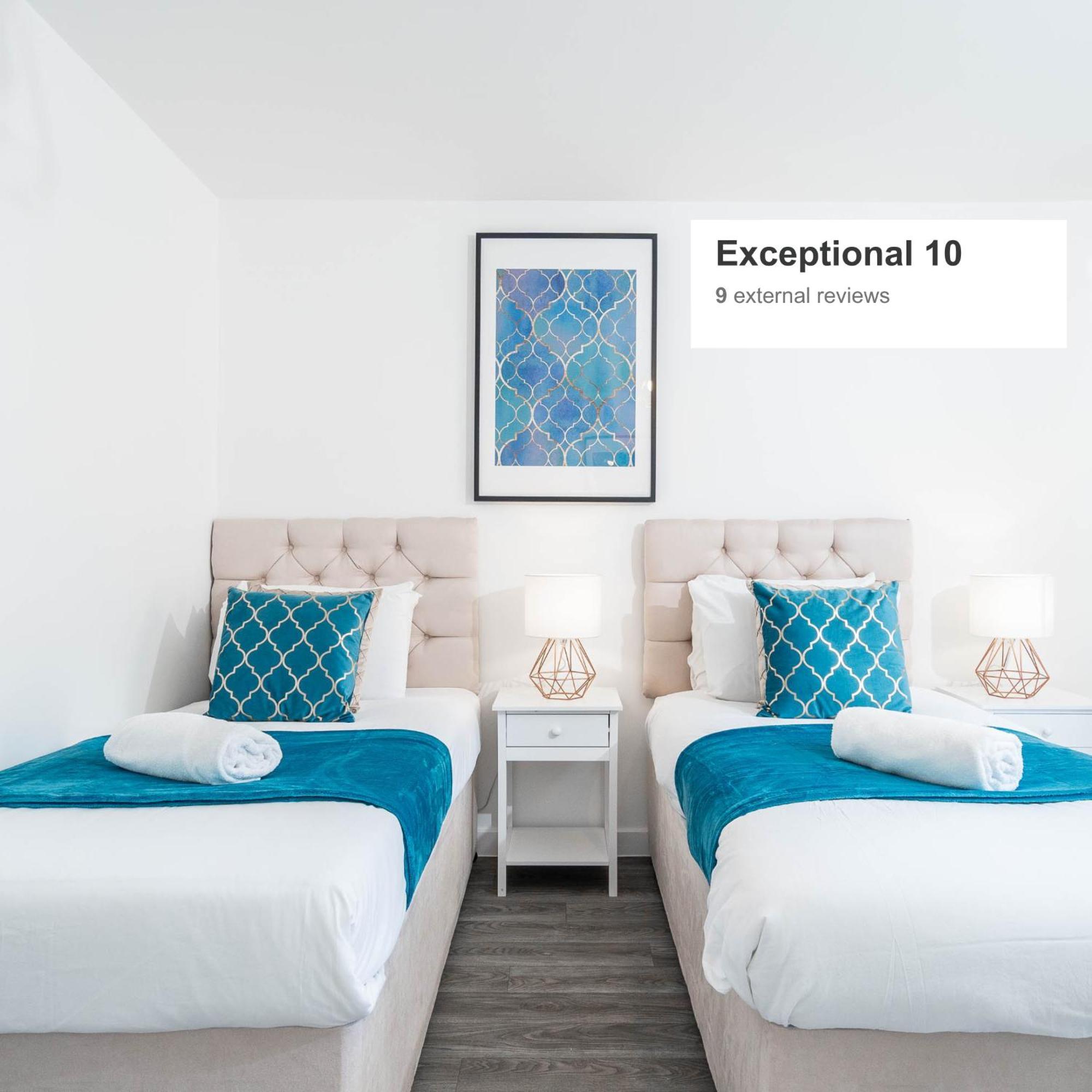 Luxury Apartment - Twin Beds - Selly Oak - Off-Street Parking - Free Netflix & Wifi - Top Rated 9Cc เบอร์มิงแฮม ภายนอก รูปภาพ